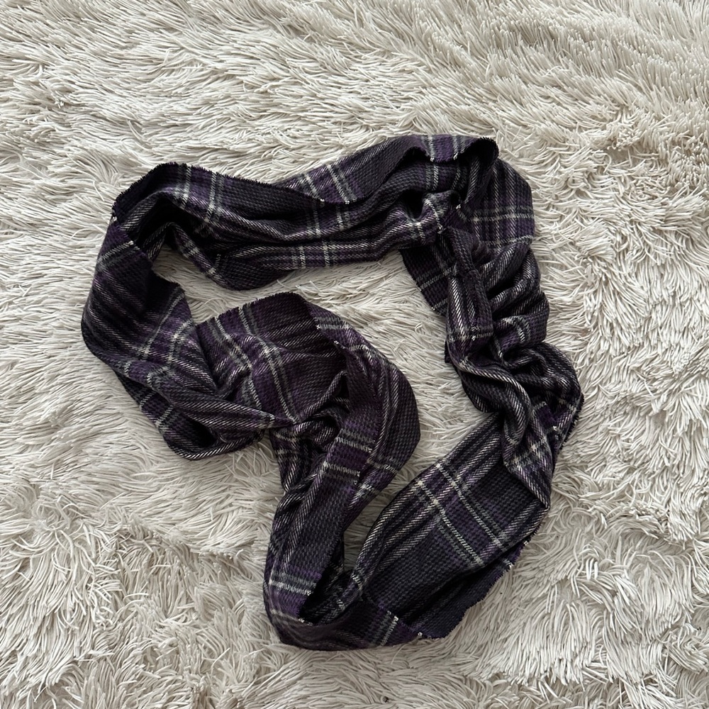 UNKNOWN Plaid Purple Women's Scarf